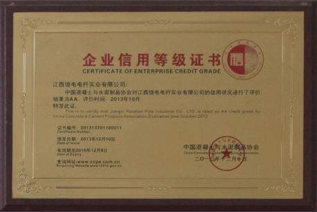 企业信用等级证书
